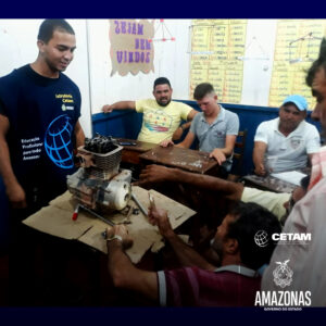 Imagem da notícia - Alunos de Manutenção de Motocicleta, do Cetam/Apuí, fazem atividade prática